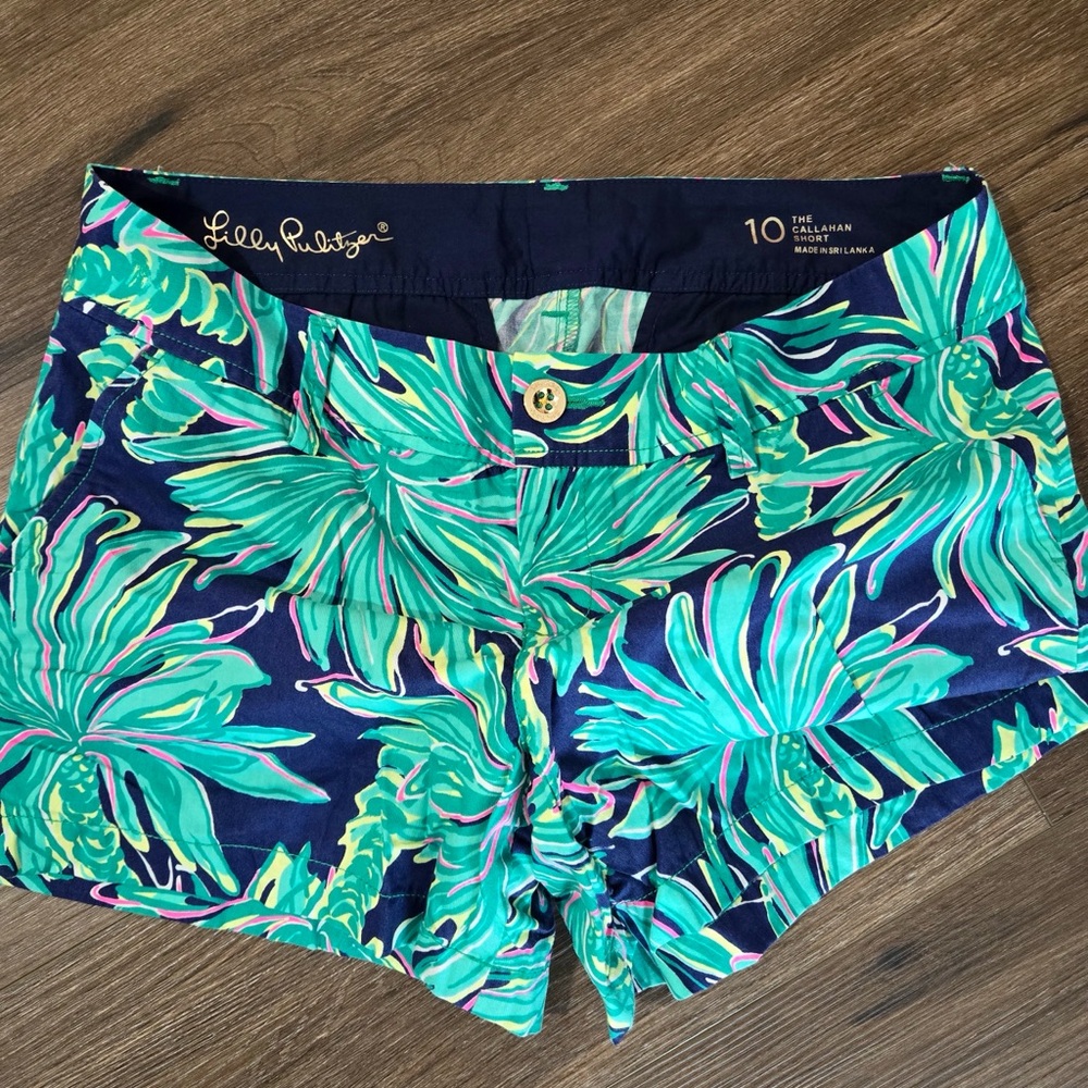 Lilly Pulitzer The Callahan Short Sz 10 Tiger Palm